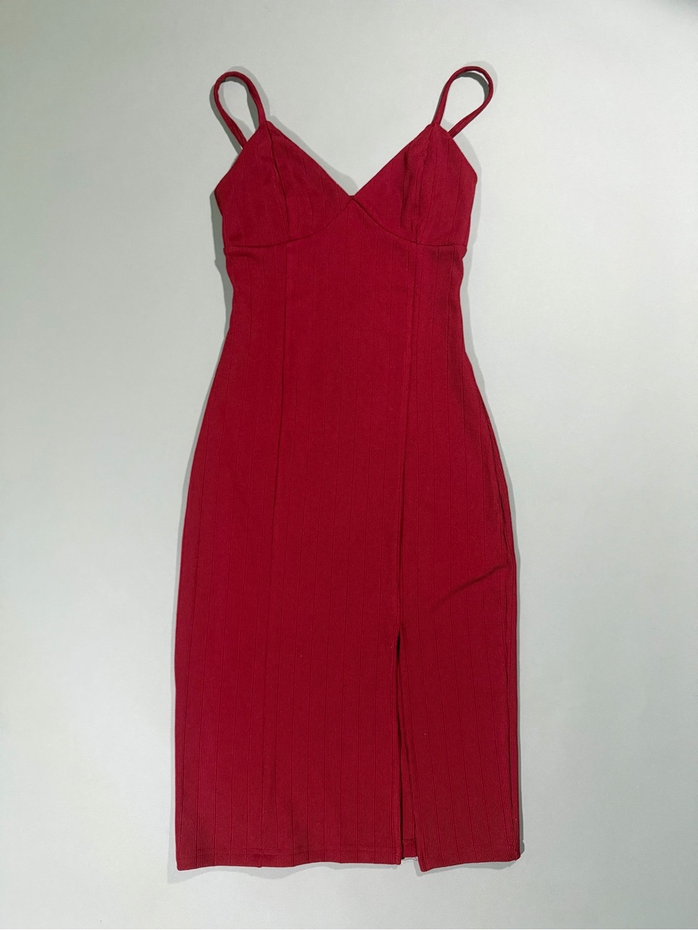 Forever 21 Red Midi Dress w/Slit